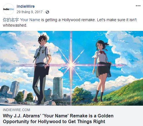 Siêu phẩm 'Your Name' sẽ được 'Mỹ hóa' thế nào trong phiên bản live action? Siêu phẩm 'Your Name' sẽ được 'Mỹ hóa' thế nào trong phiên bản live action?