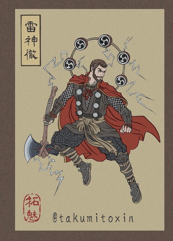 Lạ lẫm mà thân quen xem siêu anh hùng Avengers biến hóa theo phong cách ukiyo-e Lạ lẫm mà thân quen xem siêu anh hùng Avengers biến hóa theo phong cách ukiyo-e